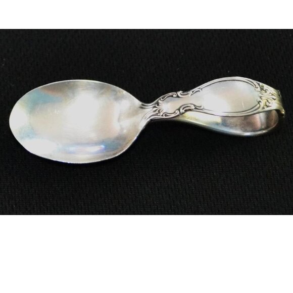 Baby Spoon With Makers Mark Patent Date Shield With R Stamped Sterling - Picture 1 of 3
